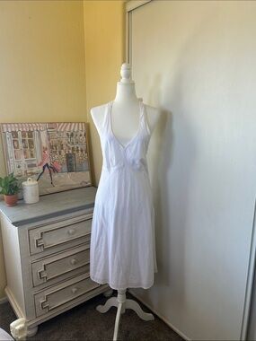 LOFT White Halter Slip Dress